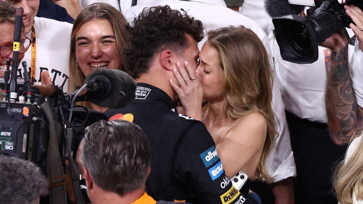 Lando Norris and Margarida Corceiro shared an emotional kiss after the F1 star became world champion