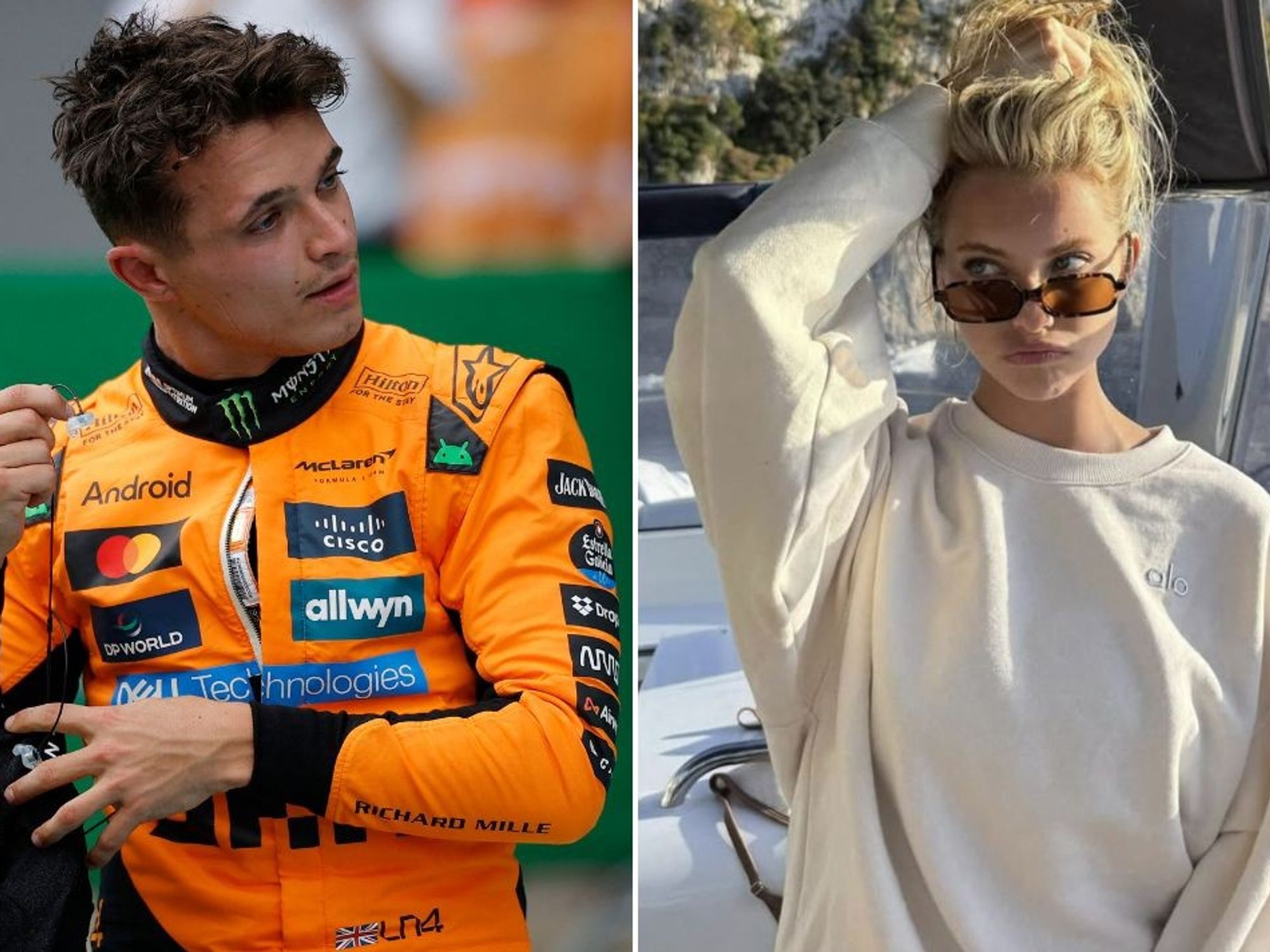 Lando Norris and Margarida Corceiro