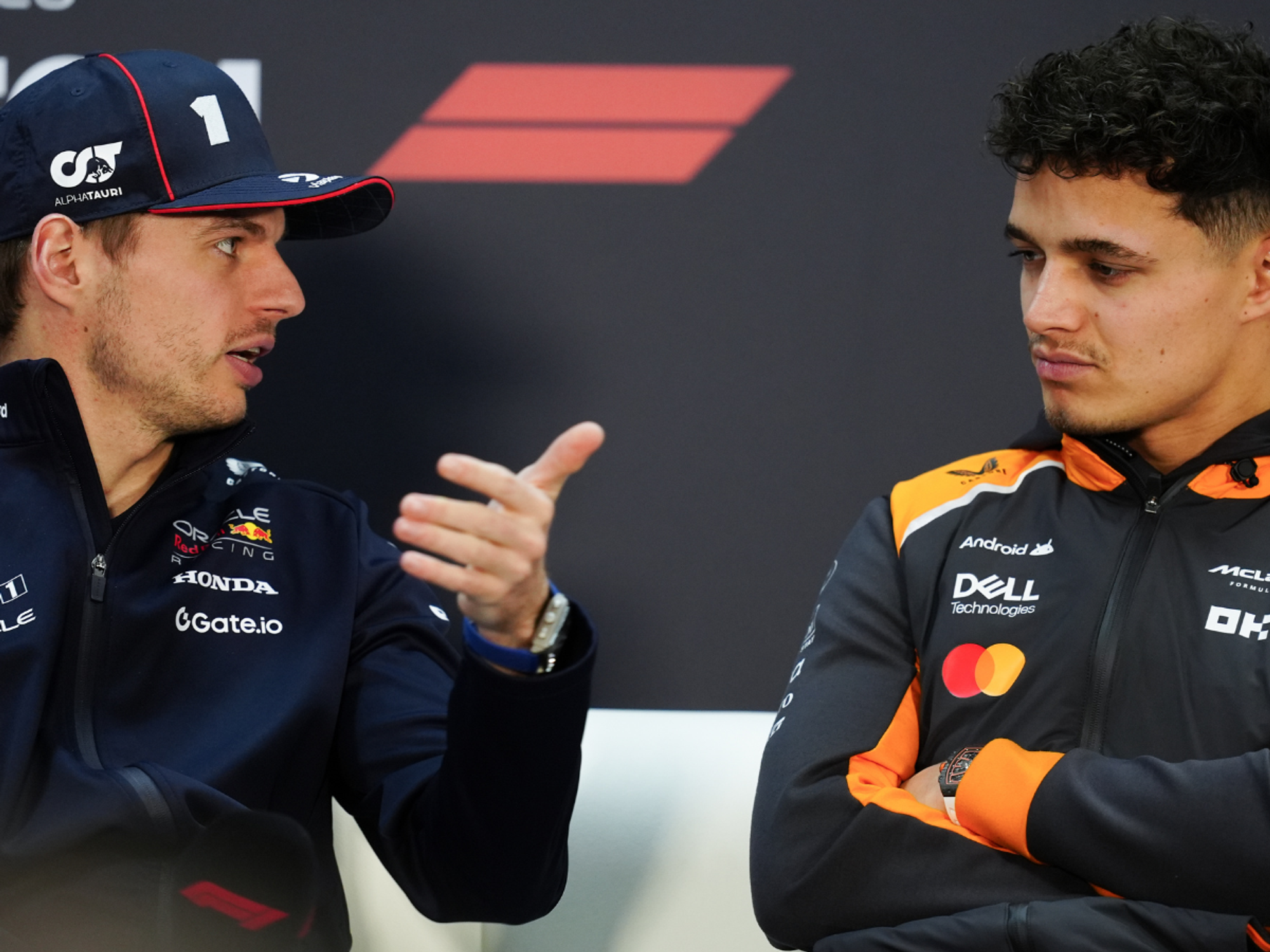 Lando Norris and Max Verstappen