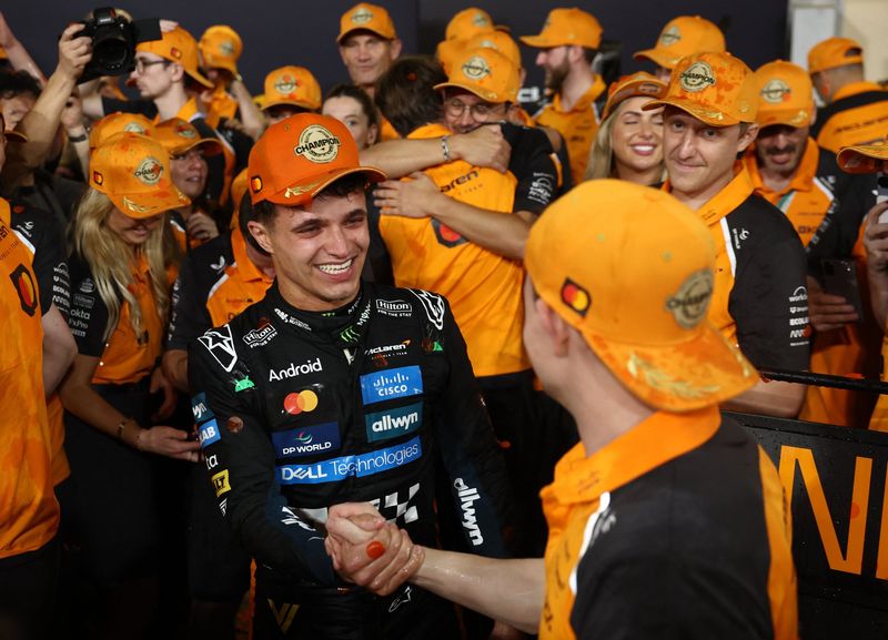 Lando Norris beat Max Verstappen by two points to become world champion