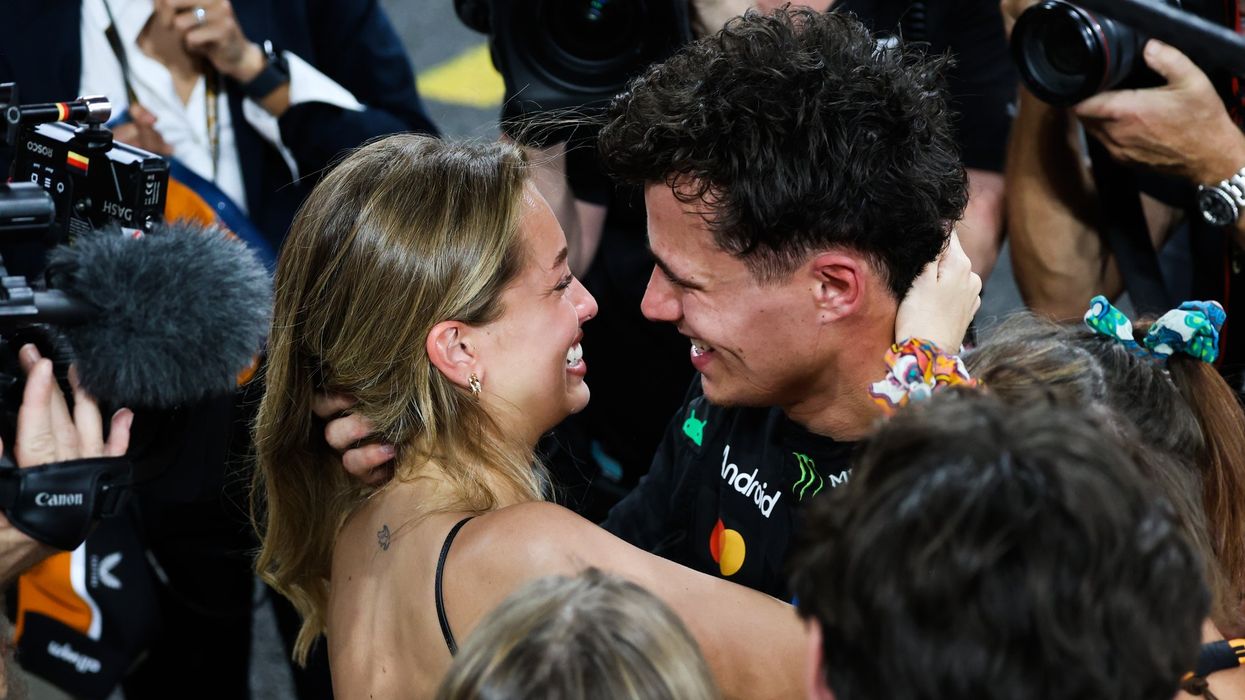 Lando Norris embraced his model girlfriend Magui Corceiro