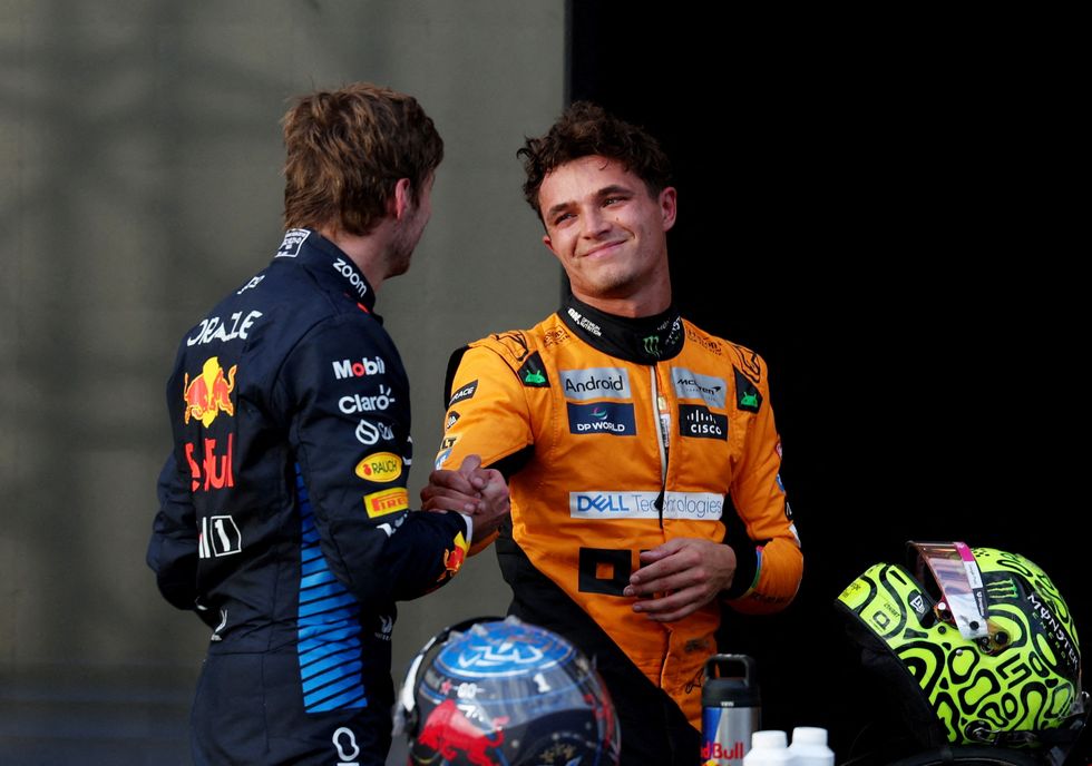 Lando Norris overtook Max Verstappen off the track