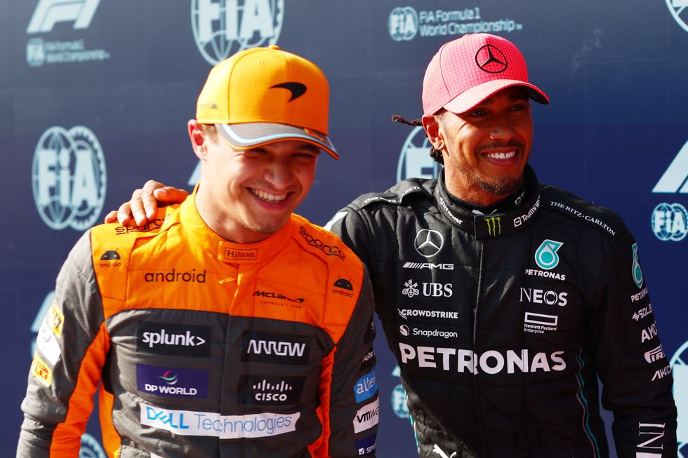 Lando Norris took pole from Lewis Hamilton