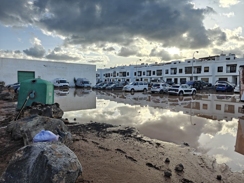 Lanzarote flooding in streets
