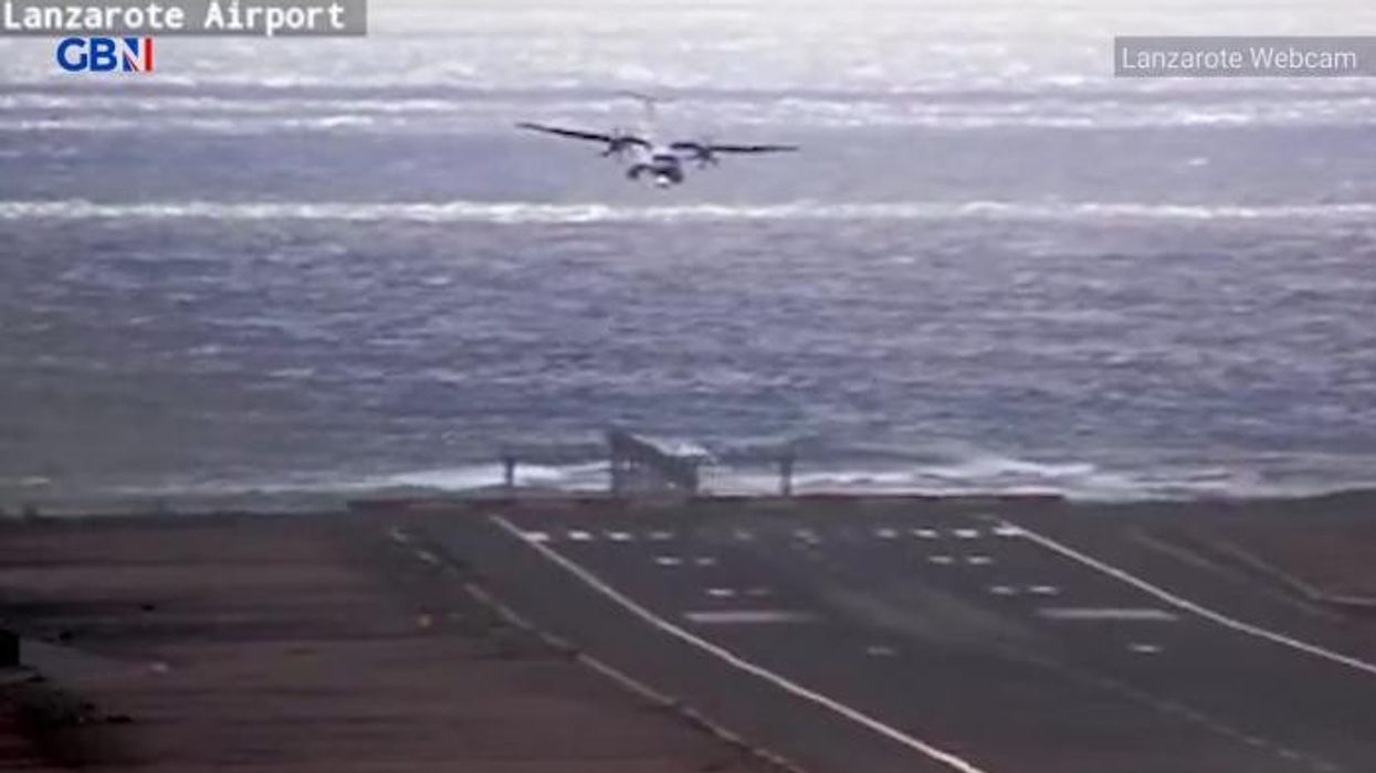 Spanish plane bounces uncontrollably on Lanzarote runway in terrifying landing