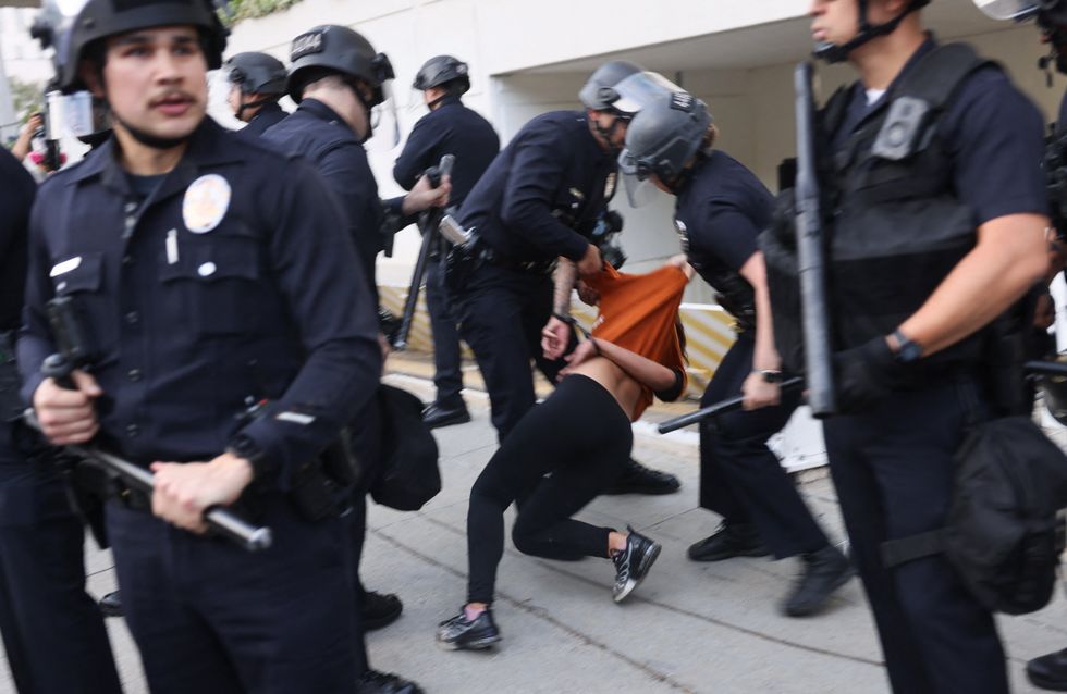 LAPD make arrest at No Kings protest