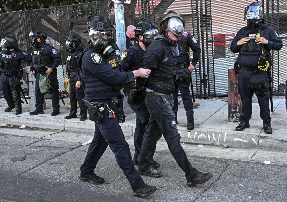LAPD make arrest at No Kings protest