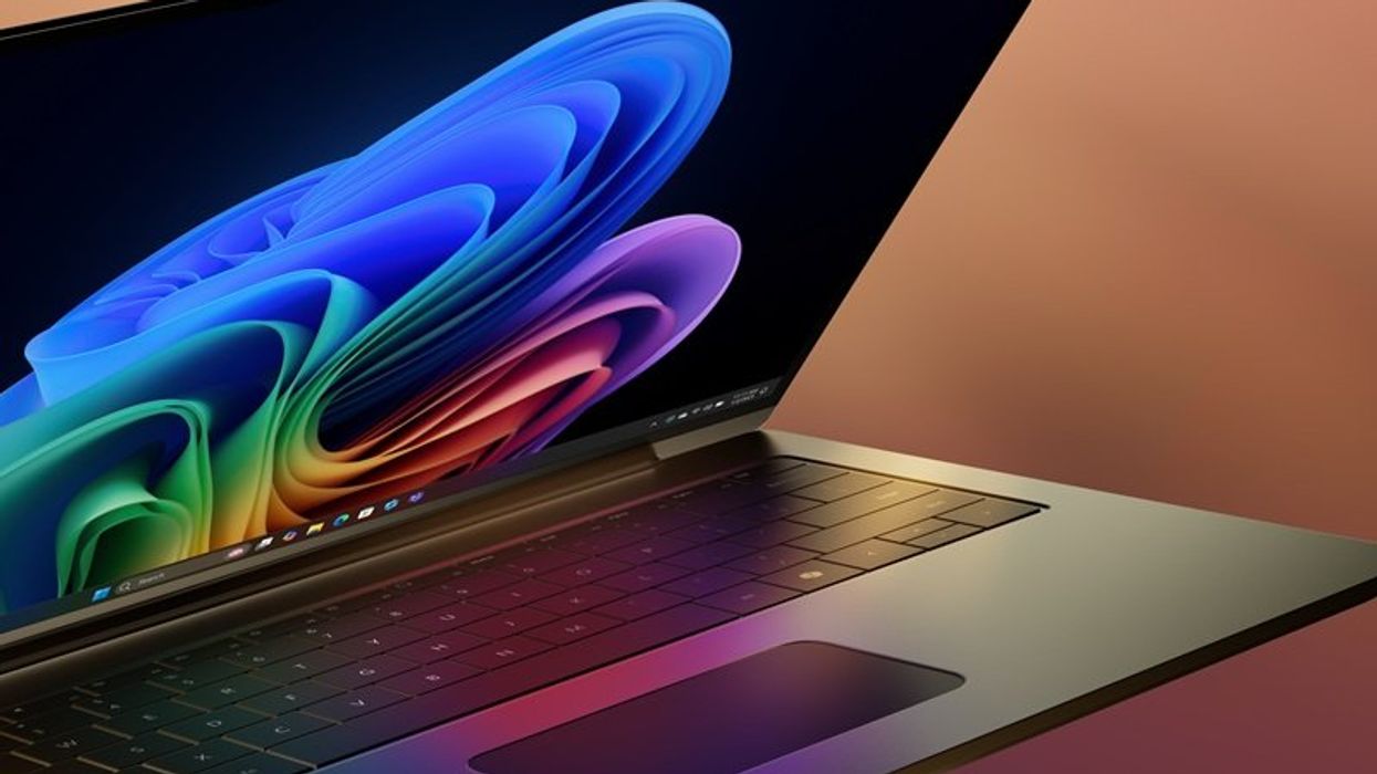 laptop on a multioclour background