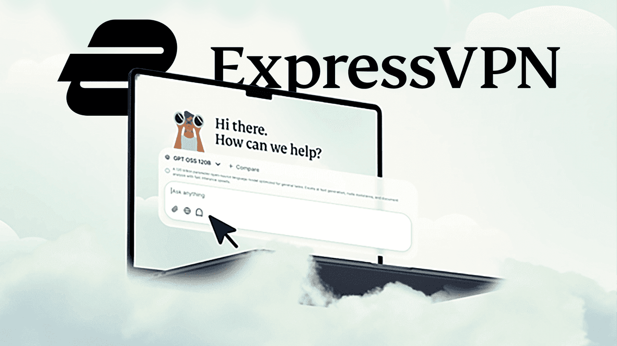 laptop running expressvpn