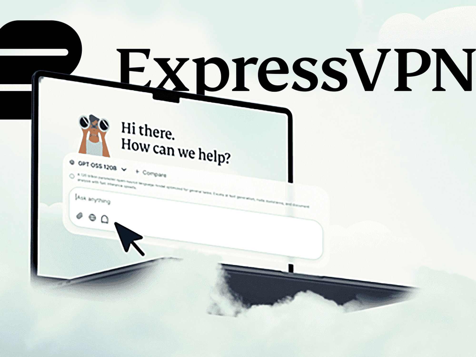 laptop running expressvpn