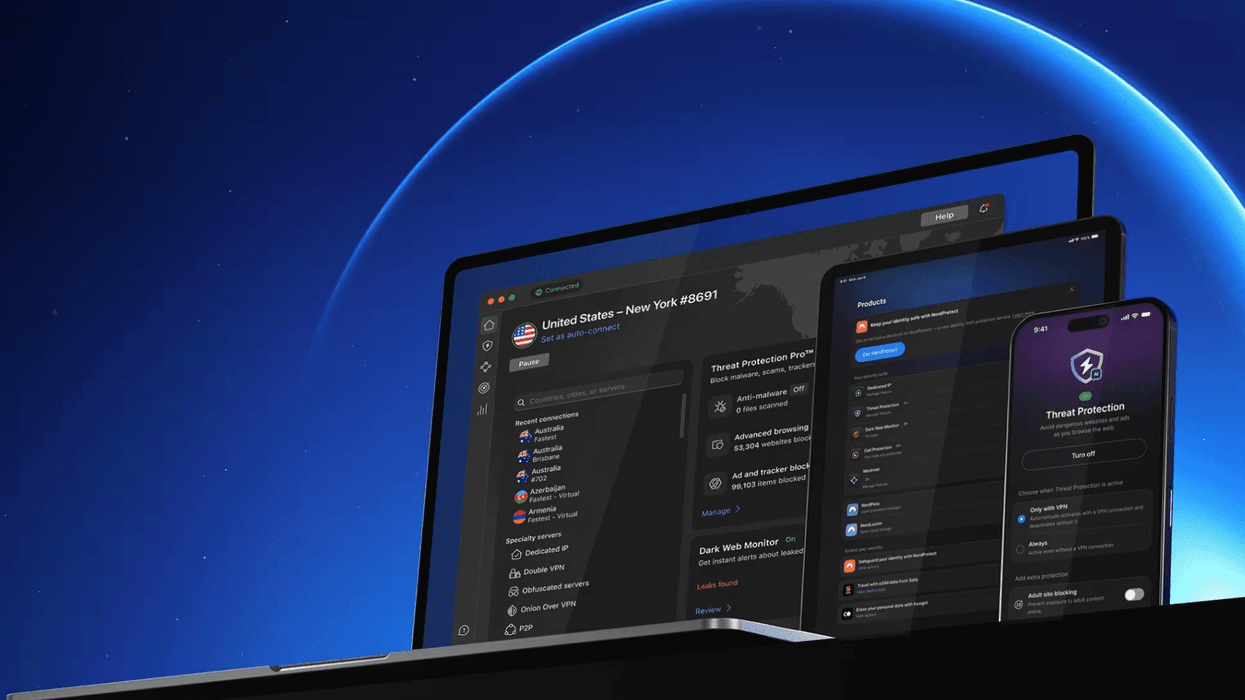 Laptop, tablet, and phone using a VPN