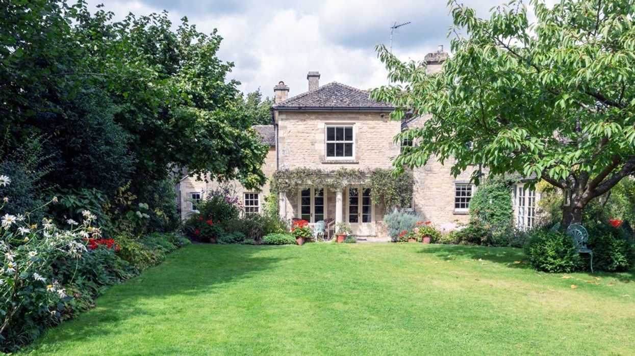 Large back garden outside home