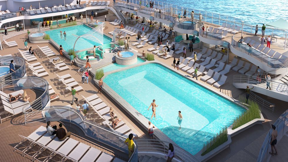 Large pool on board ship