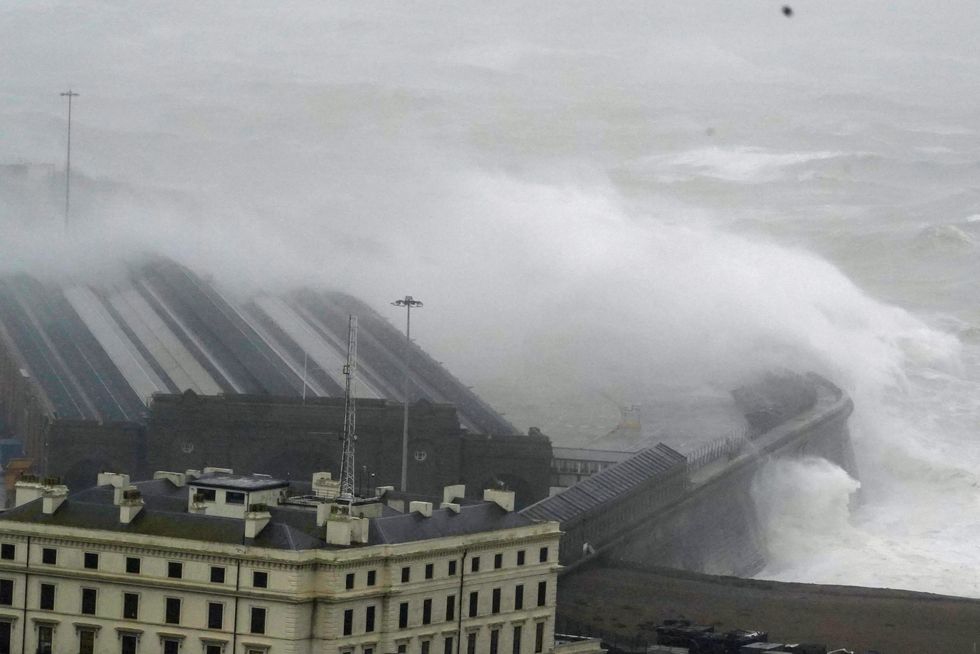 Large waves hit UK in Storm Ciaran