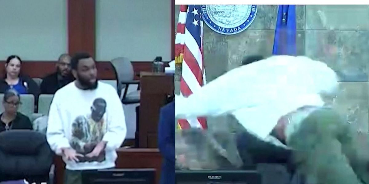NextImg:'Nah f*** that b****' Las Vegas judge is attacked by freshly-convicted criminal