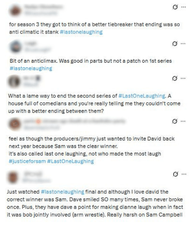 Last One Laughing fans