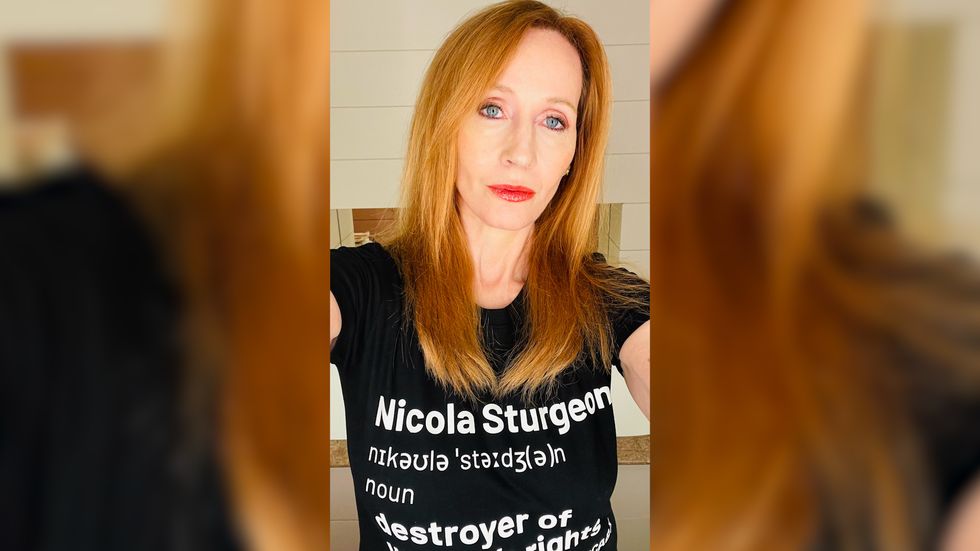 Last week, JK Rowling photographed herself wearing a T-shirt calling Scotland\u2019s First Minister Nicola Sturgeon a \u201cdestroyer of women\u2019s rights\u201d.