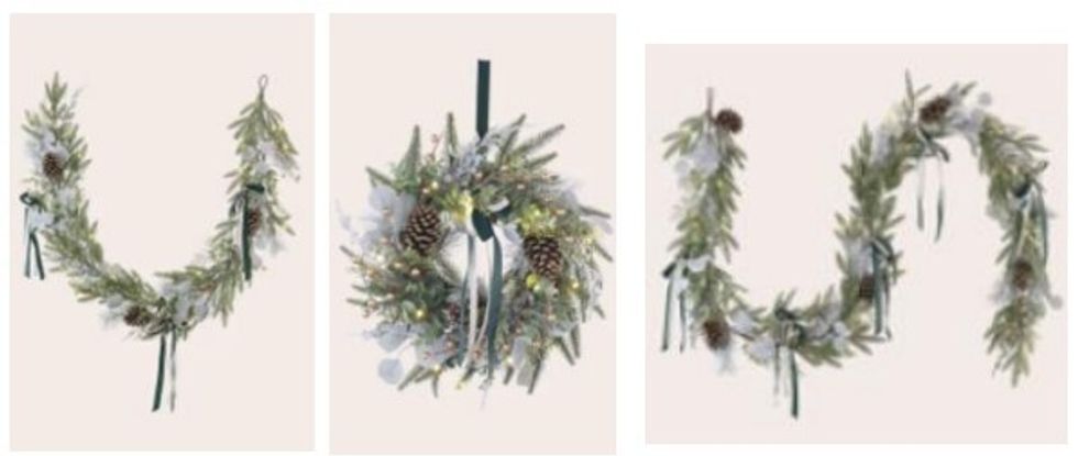 Laura Ashley Christmas Garland and Wreath