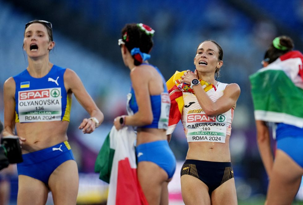 Laura Garcia-Caro was set to win her first medal at a major event