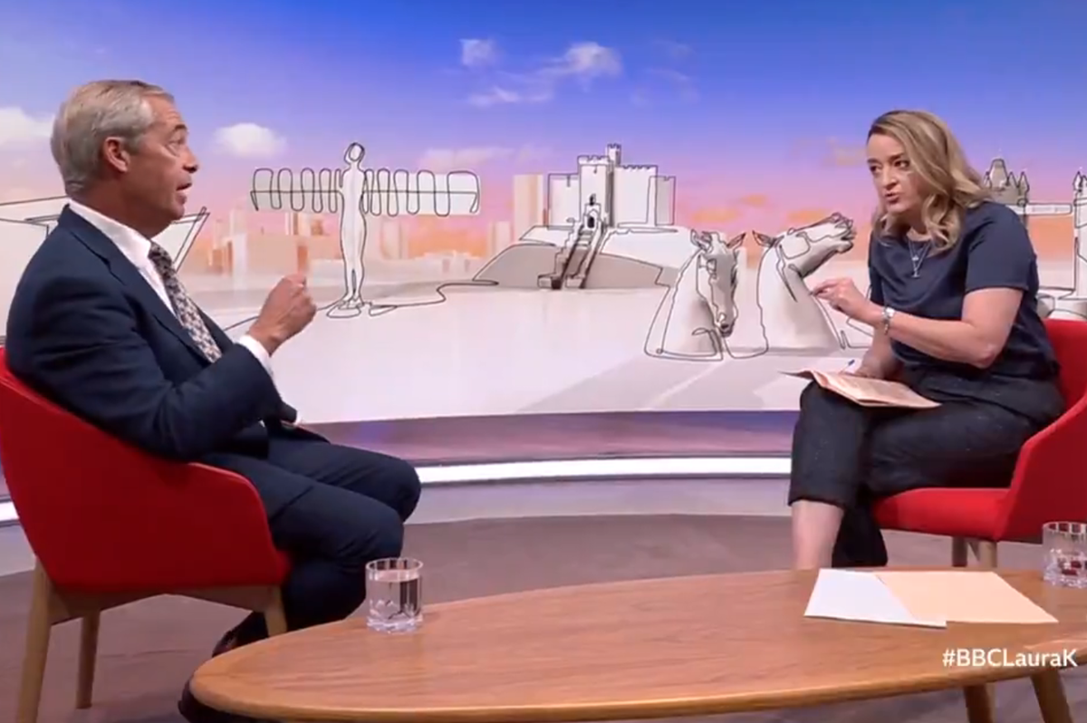 Laura Kuenssberg and Nigel Farage