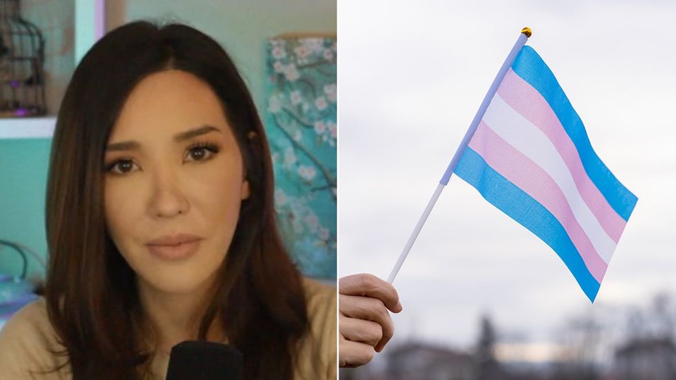 Lauren Chen and transgender flag