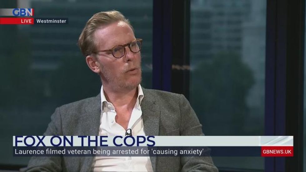 Laurence Fox hits out at 'politicised police' after army veteran arrested for 'causing anxiety' over meme