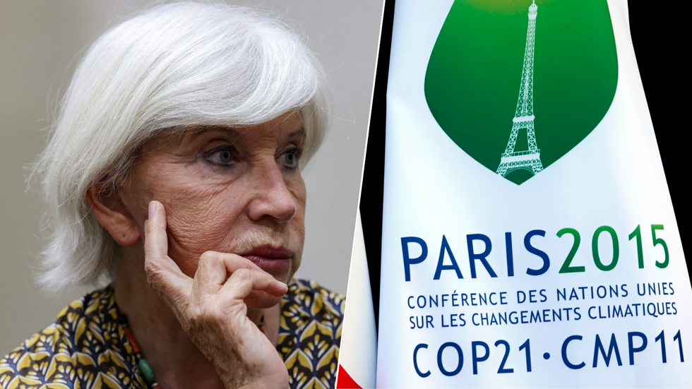 Laurence Tubiana/Paris 2015 flag