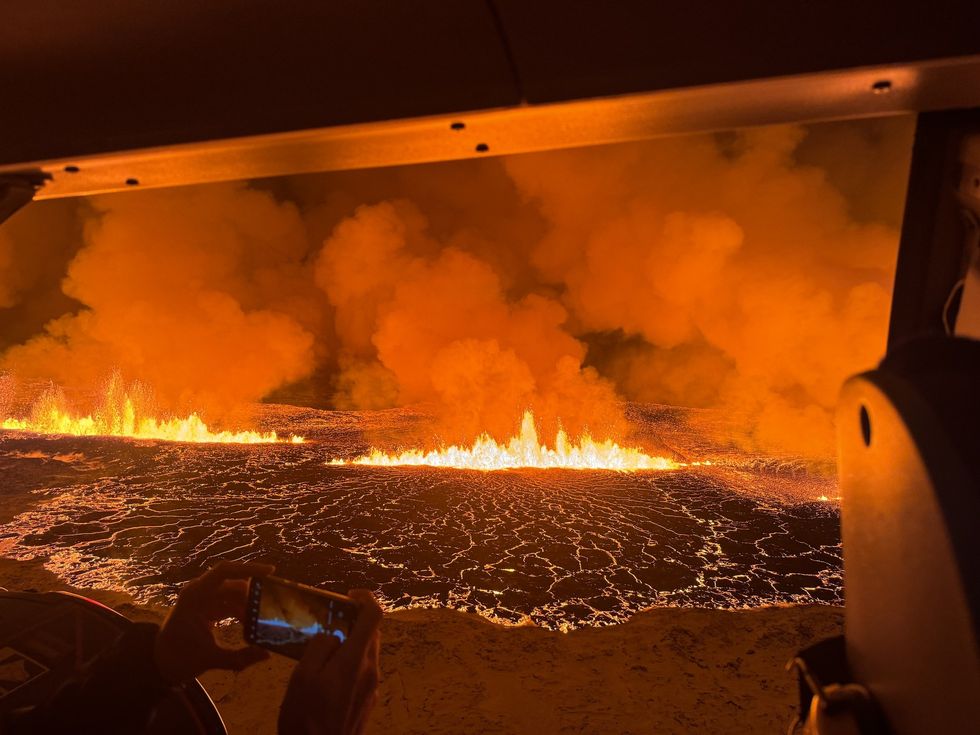 Lava coming out an Icelandic volcano 