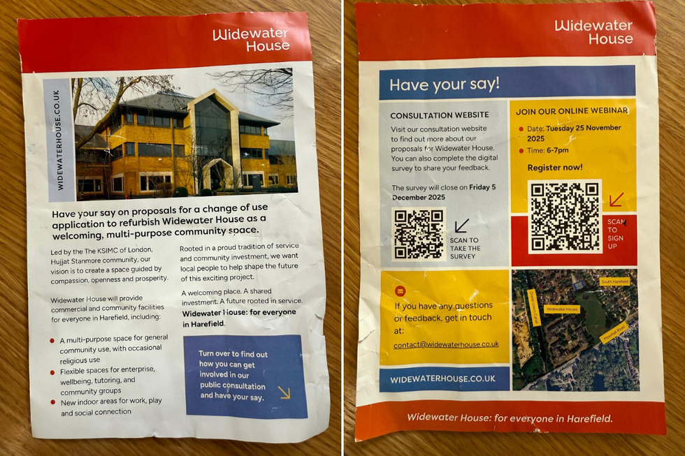 Leaflets concerning Widewater Place