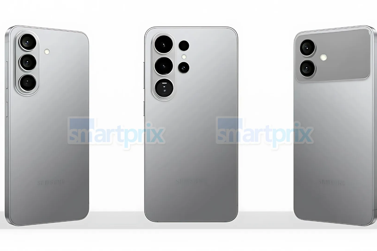 Leaked renders of the Samsung Galaxy S26 lineup, including the Galaxy S26 Pro, Galaxy S26 Ultra, and Galaxy S26 Edge