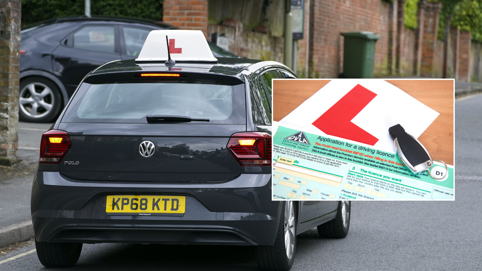 Learner driver car and application for a driving licence