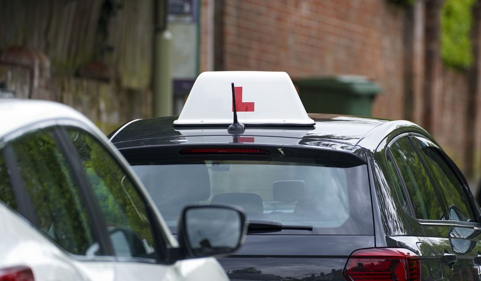 Learner driver car parked