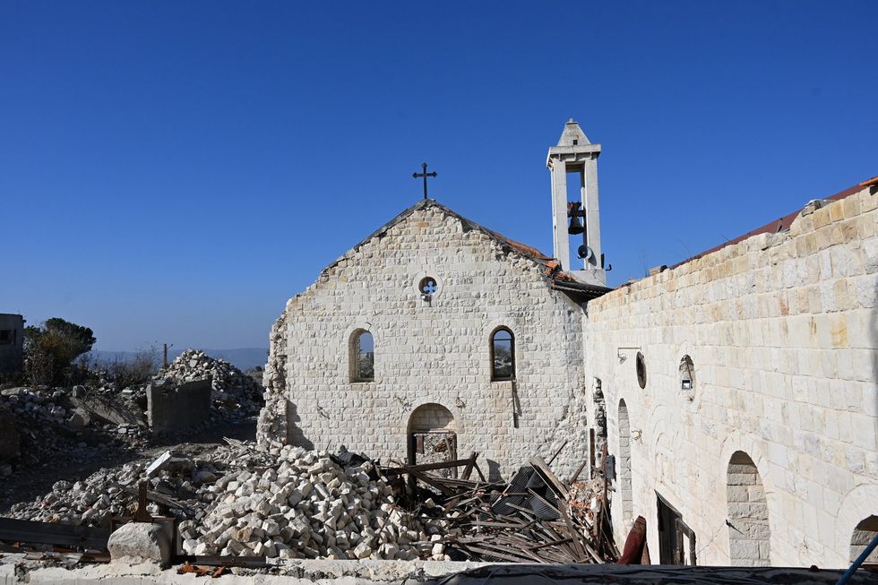 Lebanese church in ruins