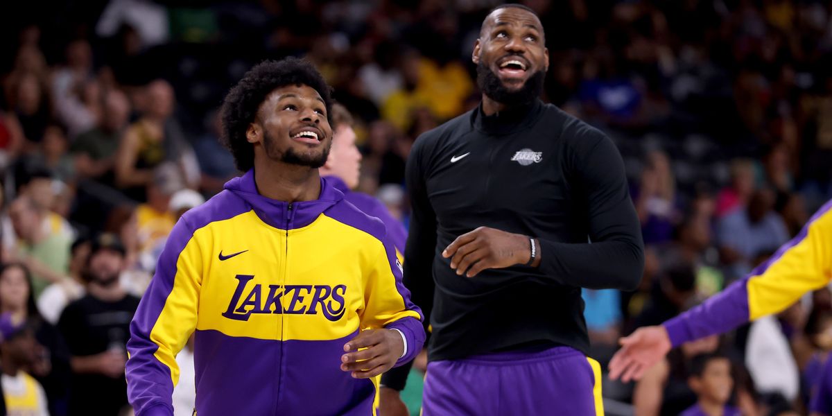 NextImg:LeBron James breaks silence on playing alongside Bronny James as father-son duo make NBA history