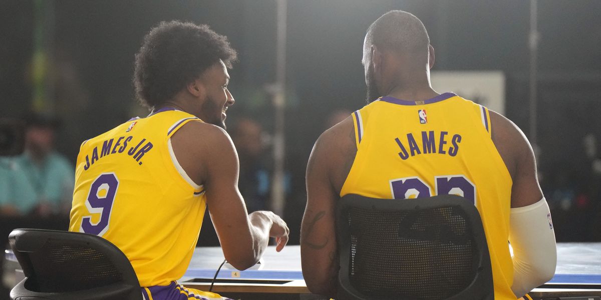 NextImg:LeBron James issues plea to Lakers about son Bronny's minutes ahead of debut rookie season