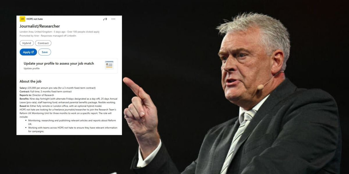 Reform UK’s Lee Anderson explodes over campaign group’s plan to hire researcher monitoring ‘threat’ of Nigel Farage’s party Reform UK’s Lee Anderson explodes over campaign group’s plan to hire researcher monitoring ‘threat’ of Nigel Farage’s party