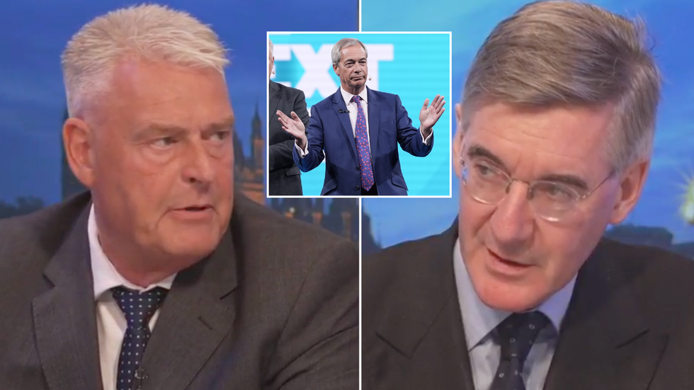 Lee Anderson, Nigel Farage and Jacob Rees Mogg