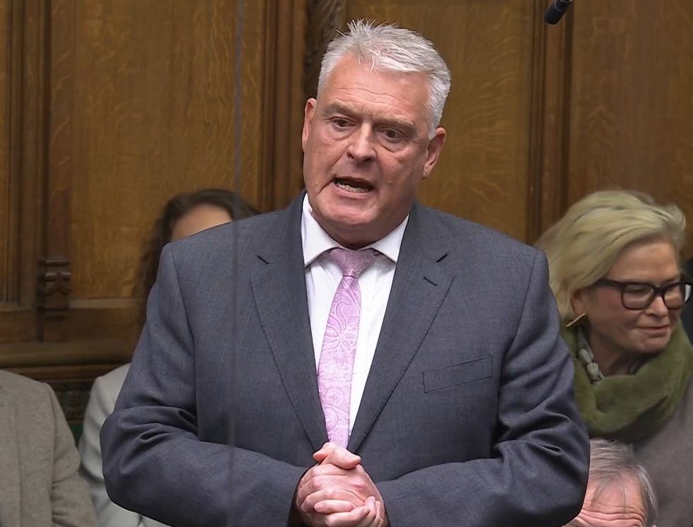 Lee Anderson speaking during Prime Minister's Questions in the House of Commons, London