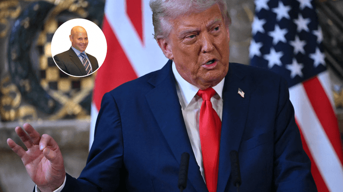 Lee Cohen (left), Donald Trump (right)
