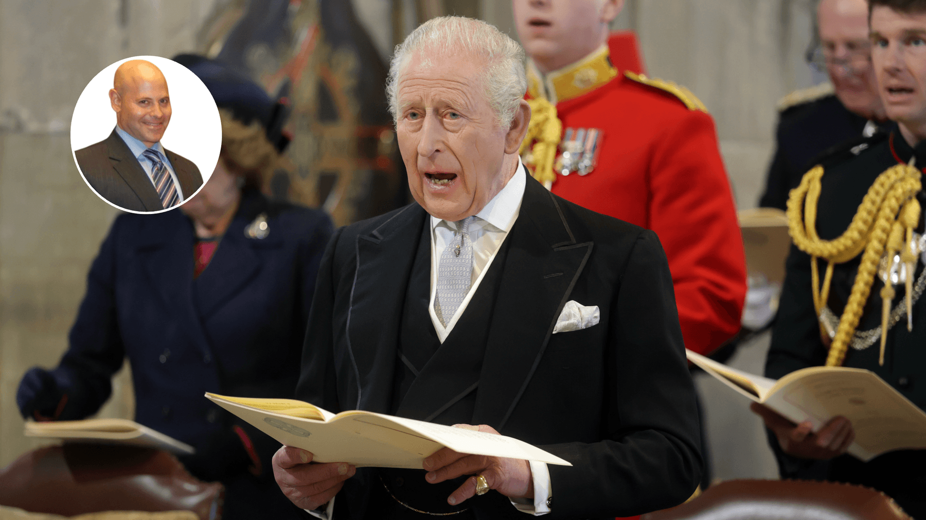 Lee Cohen (left), King Charles (middle)