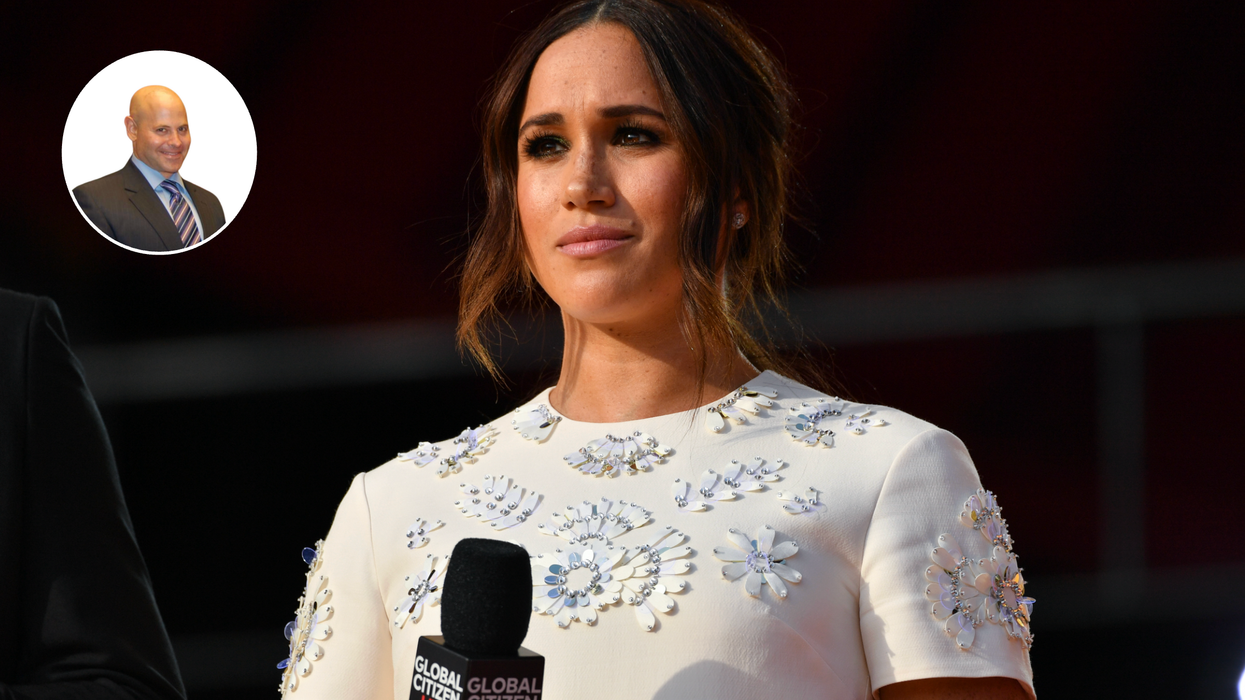 Lee Cohen (left), Meghan Markle (middle)
