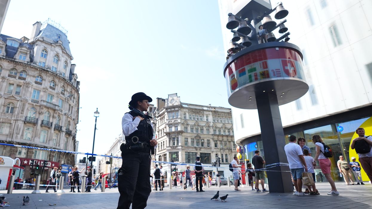 Leicester Square stabbing scene