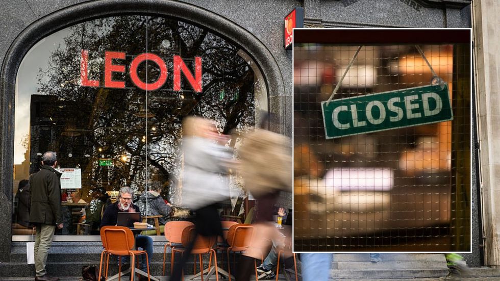 Leon restaurant and closed sign