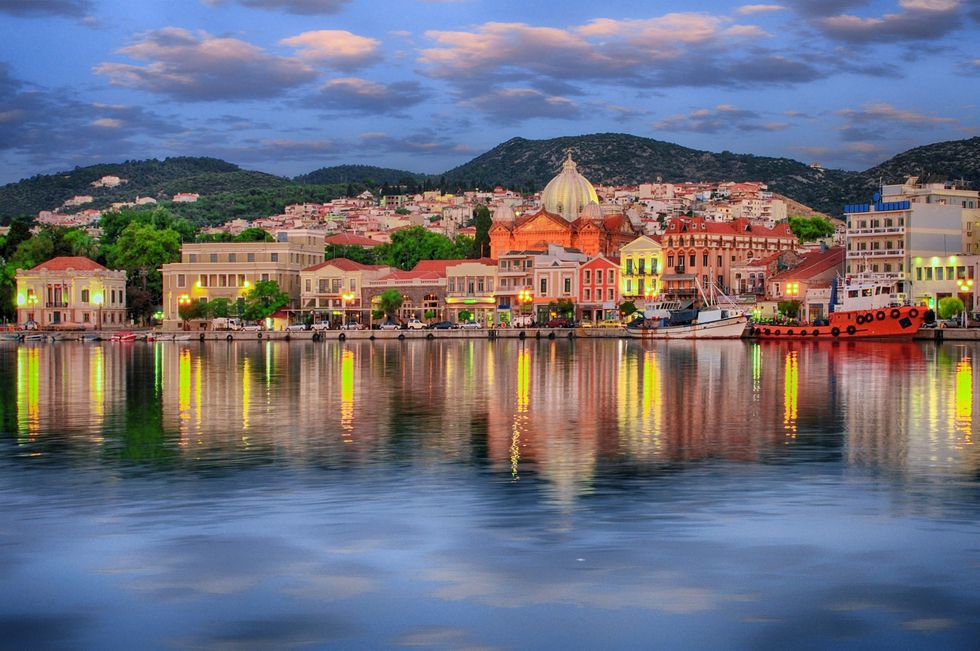 Lesvos, Mytilene's port, Greece