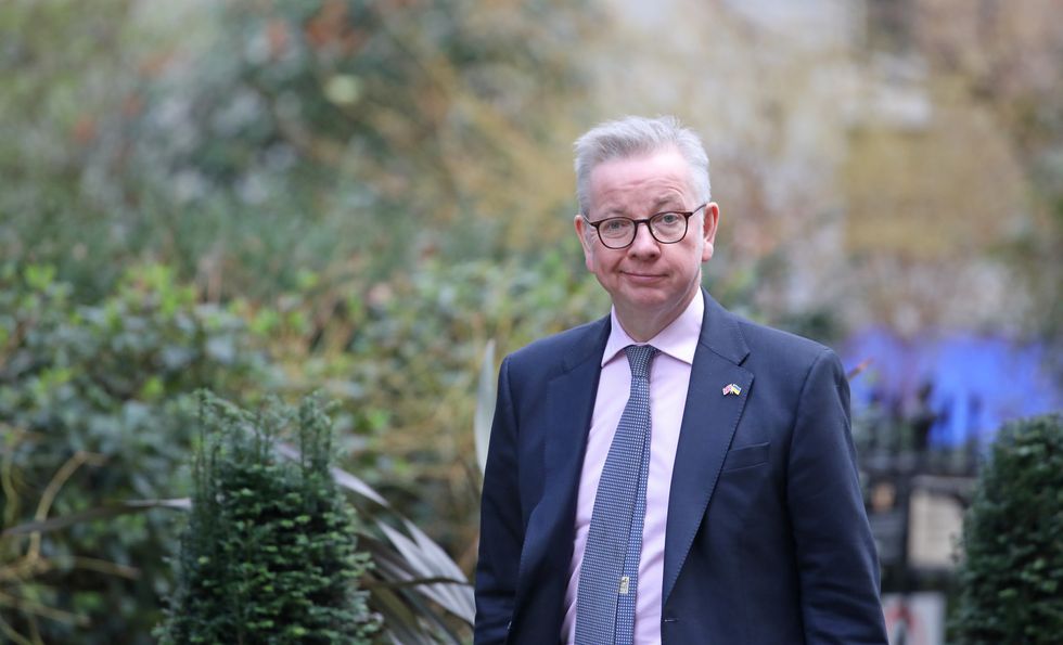 Levelling Up Secretary Michael Gove leaving Downing Street in London