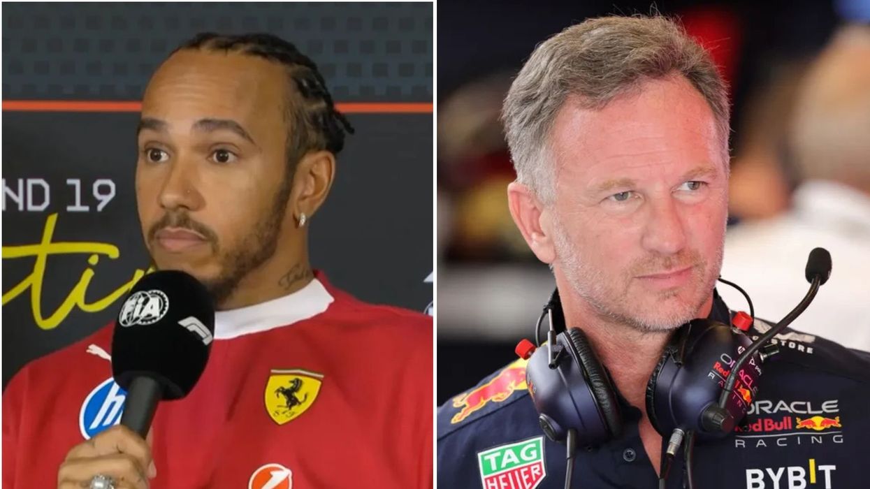 Lewis Hamilton and Christian Horner