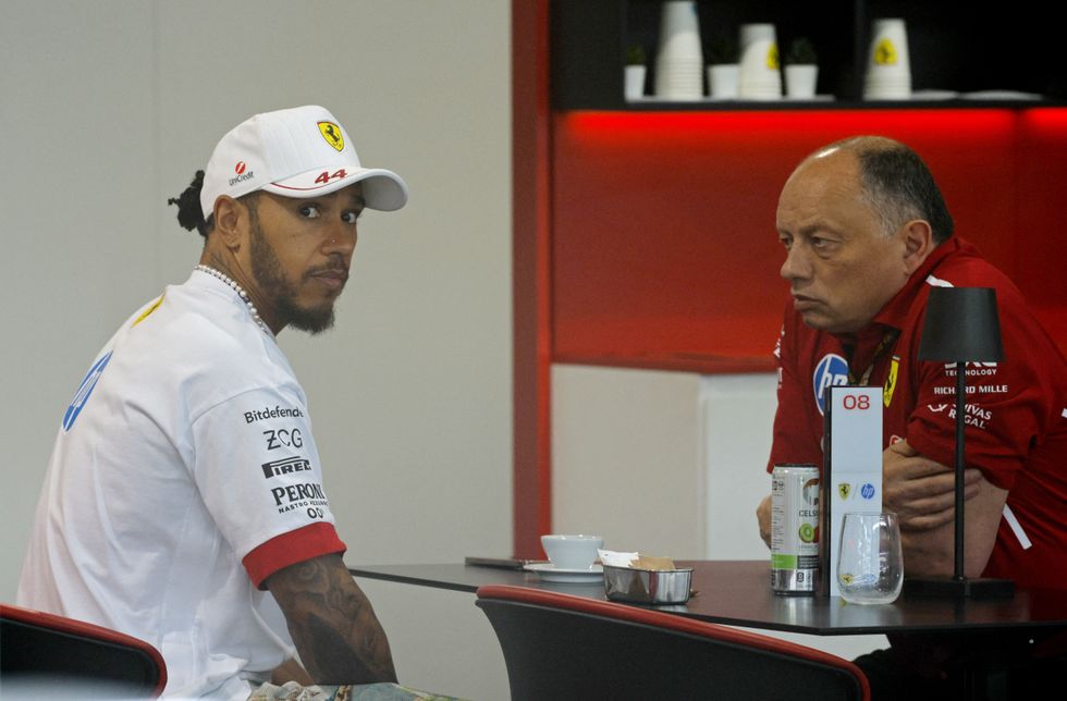 Lewis Hamilton and Fred Vasseur