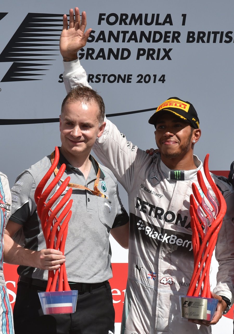 Lewis Hamilton and John Owen