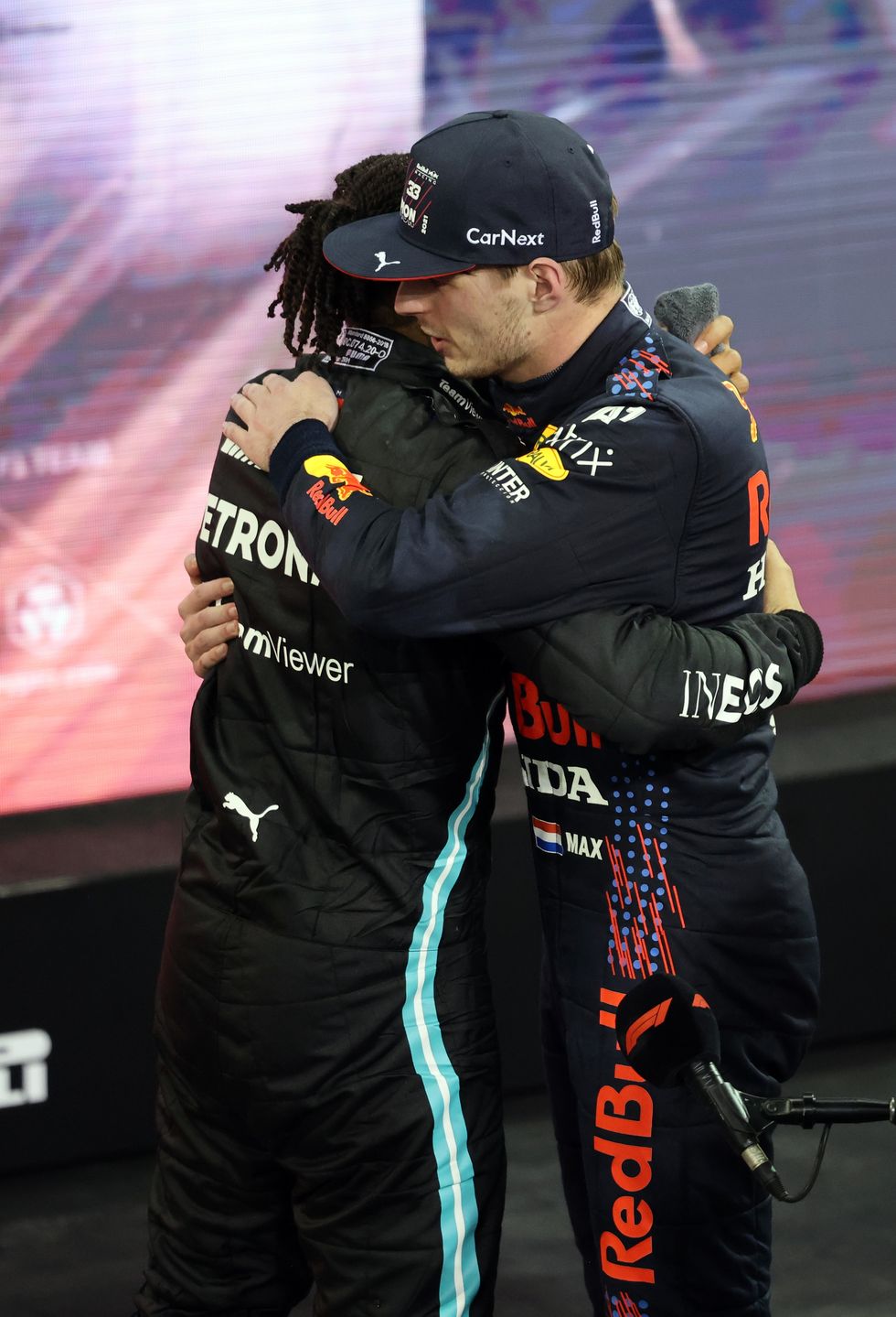 Lewis Hamilton and Max Verstappen