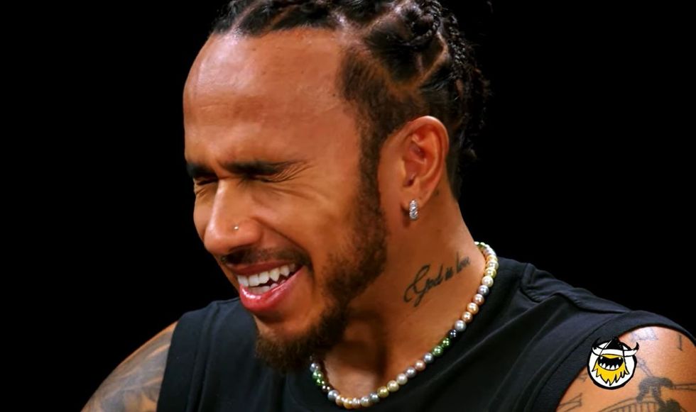 Lewis Hamilton appeared on the famous Hot Ones show